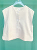 Cream Button Front Sleeveless Vest Top *FINAL SALE*