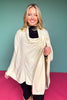 Ivory Asymmetrical Poncho Wrap
