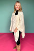 Ivory Asymmetrical Poncho Wrap