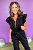 SSYS The Hallie Air Jumpsuit In Black, jumpsuit, must have jumpsuit, elevated jumpsuit, air fabric, elevated fabric, fall fashion, mom style, mom fashion, ssys by mallory fitzsimmons