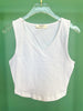 White Cotton V Neck Cami Top *FINAL SALE*