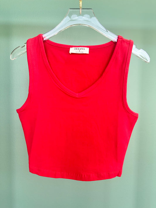 Ruby Cotton V Neck Cami Top *FINAL SALE*