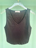 Black Cotton V Neck Cami Top *FINAL SALE*