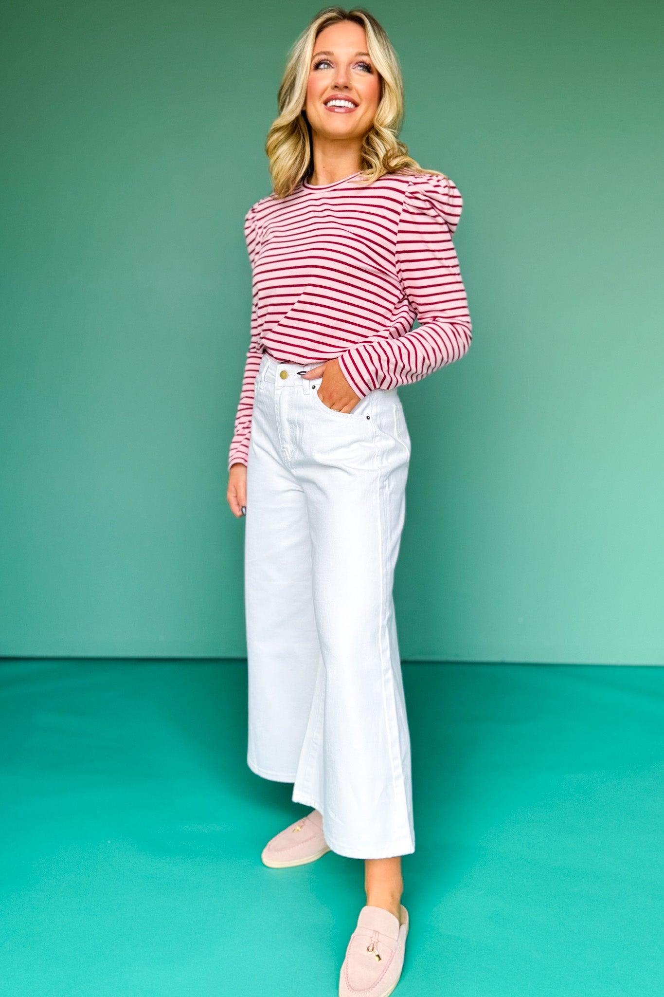 SSYS Cream Cropped Victoria Wide Leg Jeans OUTLET *FINAL SALE*