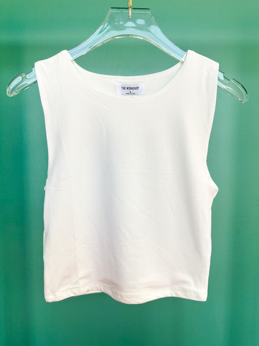White Reversible Knit Tank Top *FINAL SALE*