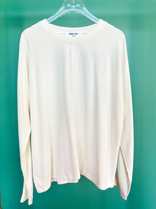 Cream Seam Front Long Sleeve Top *FINAL SALE*