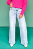 Saige Denim Light Wash High Rise Wide Leg Jeans