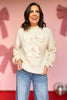 Ivory Ribbed High Neck Bow Detail Sweater, winter sweater, easy to wear, cozy fabric, perfect with denim, mom style, boutique style, bows, ssys by mallory fitzsimmons