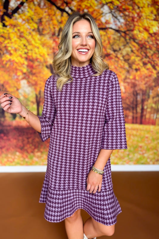 SSYS Harley Funnel Neck Flounce Ruffle Sweater Dress