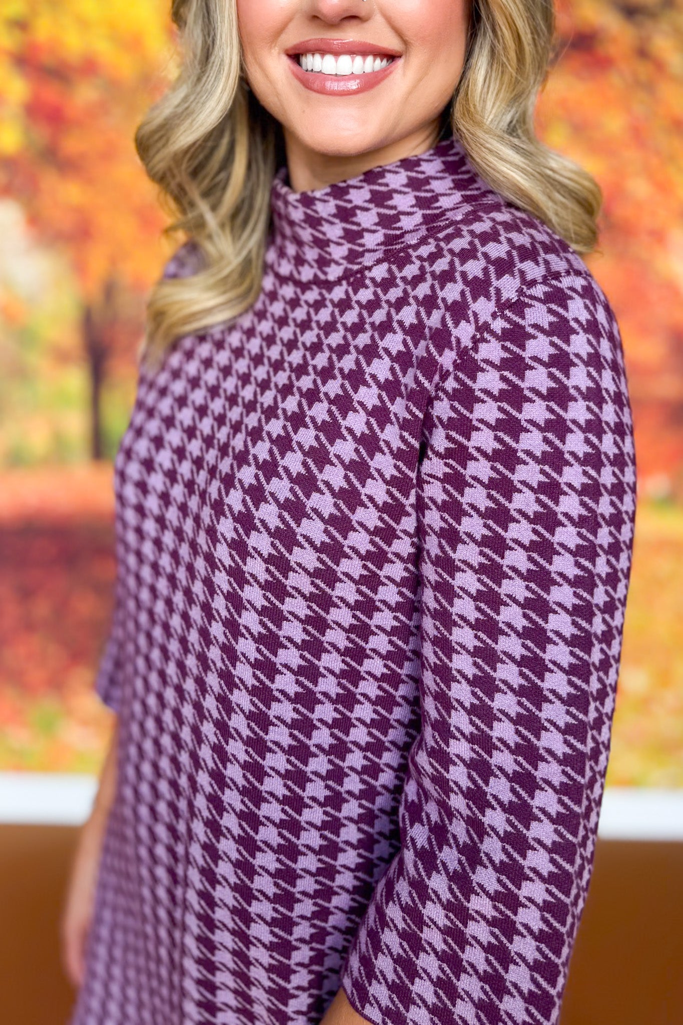 SSYS Harley Funnel Neck Flounce Ruffle Sweater Dress