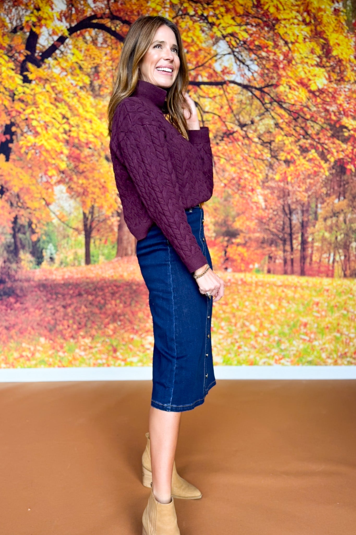 SSYS Devon Dark Denim Stretch Skirt