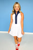SSYS Contrast Half Zip Active Dress In White