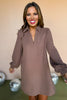  Chestnut V Neck Collared A Line Dress, must have dress, must have style, carpool style, fall fashion, elevated style, elevated style, mom style, shop style your senses by mallory fitzsimmons, ssys by mallory fitzsimmons