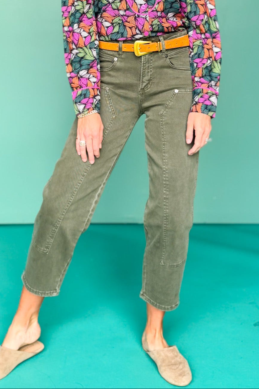 Mica High Rise Ankle Straight Barrel Jeans