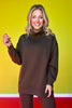 SSYS Gigi Air Mock Neck Pullover In Deep Olive *FINAL SALE*