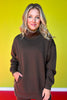 SSYS Gigi Air Mock Neck Pullover In Deep Olive *FINAL SALE*