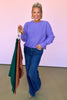 Brown Knit Wide Ribbed Crew Neck Sweater, perfect basic sweater, basic fall sweater, fall sweater, brown sweater, elevated basics, mom style, chic style, cozy sweater, cozy knit, SSYS by Mallory Fitzsimmons 