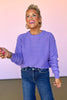 Lavender Knit Wide Ribbed Crew Neck Sweater, perfect fall sweater, basic sweater, basic fall sweater, layering sweater, saturday steal sweater, colorful sweater, new sweater, new arrivals, SSYS by mallory fitzsimmons 