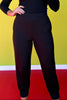 SSYS Flat Front Air Joggers In Black *FINAL SALE*