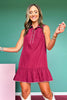 SSYS Sleeveless Phoebe Dress in Maroon