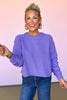 Lavender Knit Wide Ribbed Crew Neck Sweater, perfect fall sweater, basic sweater, basic fall sweater, layering sweater, saturday steal sweater, colorful sweater, new sweater, new arrivals, SSYS by mallory fitzsimmons 