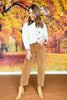 Vervet Khaki High Rise Corduroy Barrel Jeans