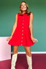 SSYS Nellie Denim Sleeveless Dress In Red