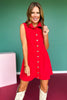 SSYS Nellie Denim Sleeveless Dress In Red