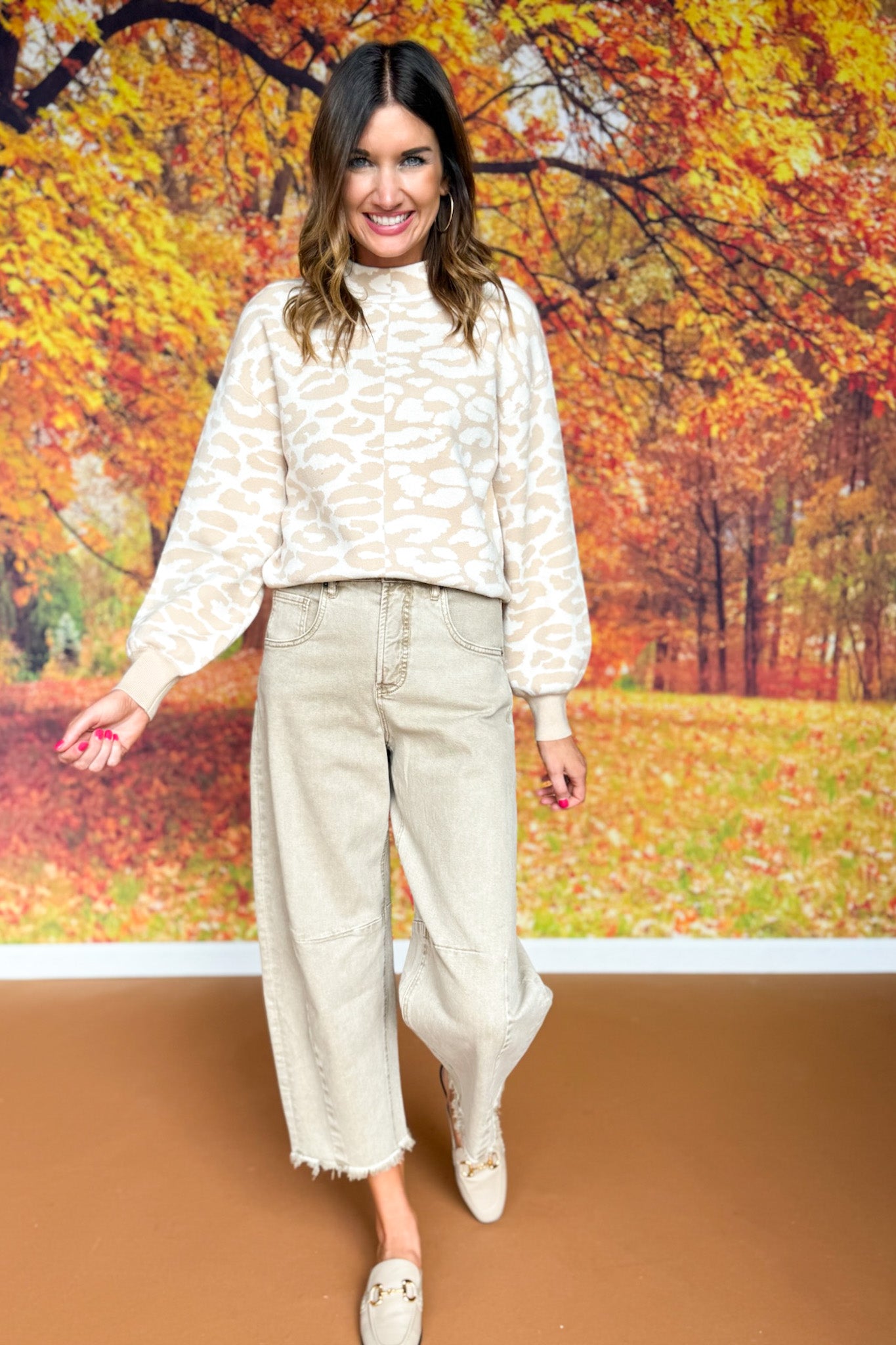 Mica Adjustable Super High Rise Cropped Barrel Leg Jeans