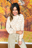 SSYS Cynthia Mock Neck Sweater In Neutral Animal