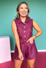 SSYS Tilly Sparkle Tweed Short Set In Maroon