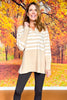 SSYS Lauren Stripe Knit Top In Taupe