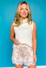 SSYS Lynn Sleeveless Lightweight Mock Neck Sweater In Ivory *FINAL SALE*