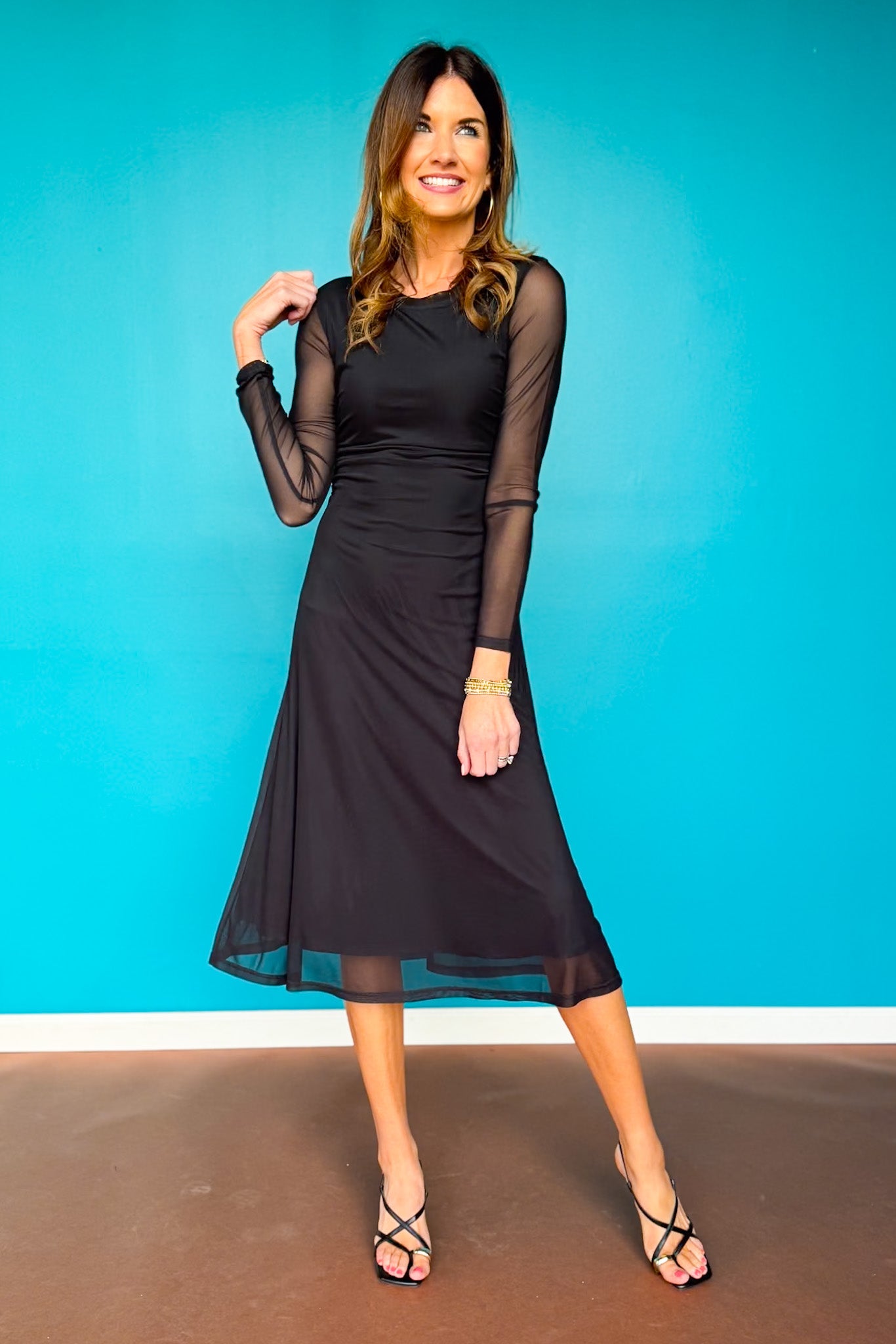 SSYS Brynn Mesh Midi Dress Black | Women's Dress SSYS Brynn Mesh Midi Dress Black | Women's Dress