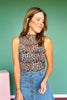 SSYS Vera Sleeveless Mesh Top In Animal Spots