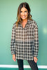 SSYS Laken Mixed Flannel Top In Black