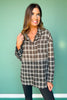 SSYS Laken Mixed Flannel Top In Black