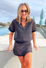 SSYS Nola Short Sleeve Swim Cover Top In Black