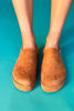 Tan Slingback Platform Clogs
