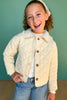 SSYS Kids Charlotte Quilted Jacket In Ivory