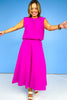 Orchid Front Pleat Back Elastic Wide Leg Pants *FINAL SALE*