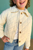 SSYS Kids Charlotte Quilted Jacket In Ivory