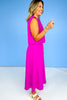 Orchid Front Pleat Back Elastic Wide Leg Pants *FINAL SALE*