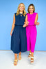 Orchid Front Pleat Back Elastic Wide Leg Pants *FINAL SALE*