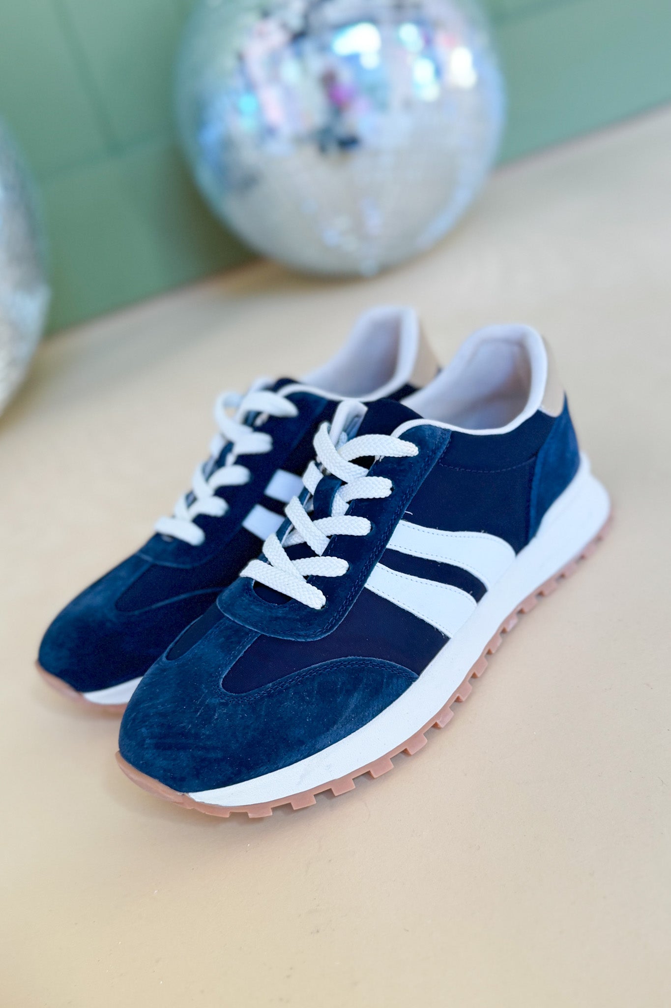 Navy Suede Sneakers