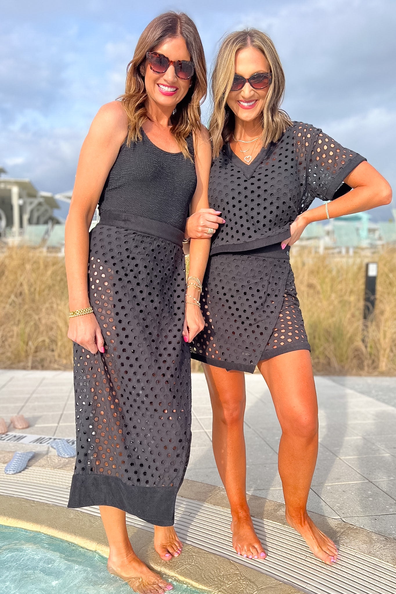 SSYS Nola Short Sleeve Swim Cover Top In Black