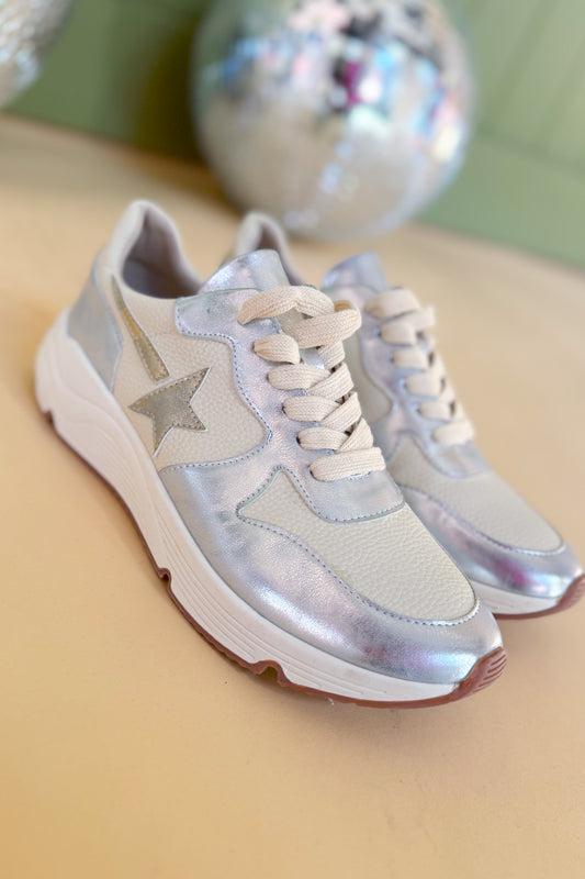 Silver Metallic Star Sneakers *FINAL SALE*