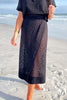 SSYS Sabrina Swim Cover Wrap Skirt In Black