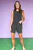 Black Pocket Detail Sleeveless Romper *FINAL SALE*