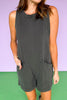 Black Pocket Detail Sleeveless Romper *FINAL SALE*